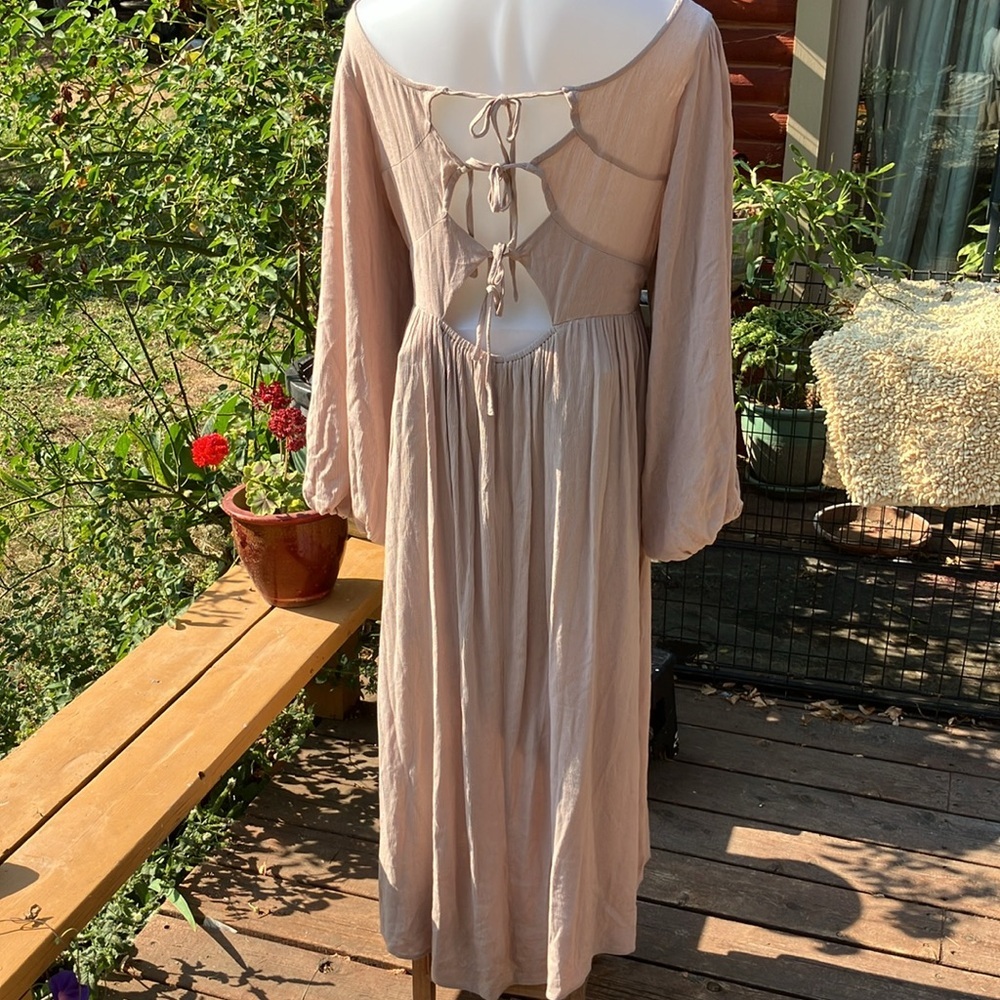 L Love Self maxi dress with tie lace back M - Picture 8 of 14